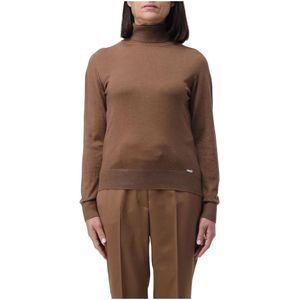 Kiton, Dames, Truien, Bruin, Maat: 2XS Zijde,