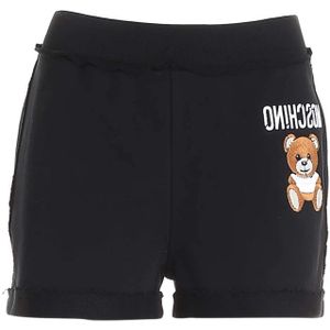Moschino, Dames, Korte broeken, Zwart, Maat: XS Katoen,