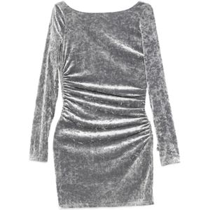 Patrizia Pepe, Dames, Jurken, Grijs, Maat: XS Corduroy,