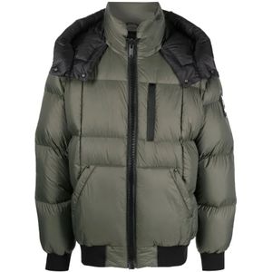 Moose Knuckles, Heren, Jassen, Groen, Maat: L Nylon,
