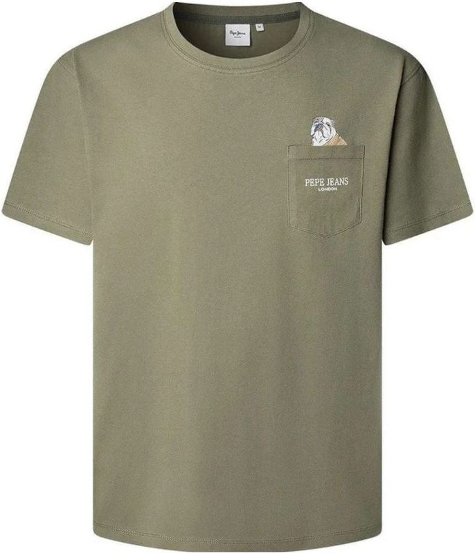 Pepe Jeans, Heren, Tops, Groen, Maat: L Katoen,