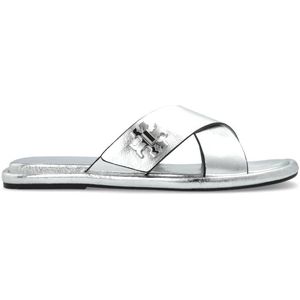 Tory Burch, Dames, Schoenen, Grijs, Maat: 37 EU Leer,