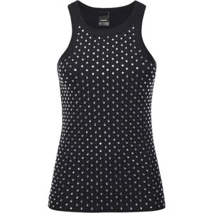 Pinko, Dames, Tops, Zwart, Maat: L Katoen,