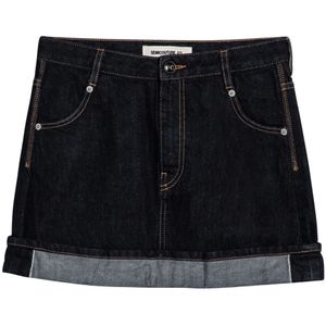 Semicouture, Dames, Rokken, Blauw, Maat: W26 Katoen,