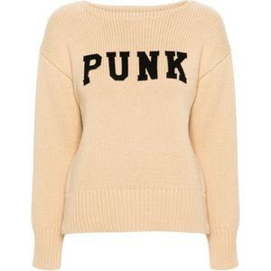 R13, Dames, Truien, Beige, Maat: XS Katoen,