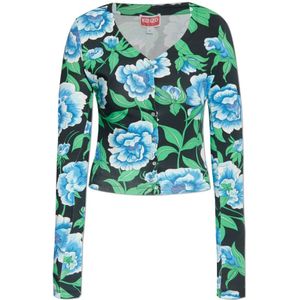 Kenzo, Dames, Blouses & Shirts, Veelkleurig, Maat: XS Katoen,