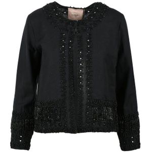 Twinset, Dames, Jassen, Zwart, Maat: XL