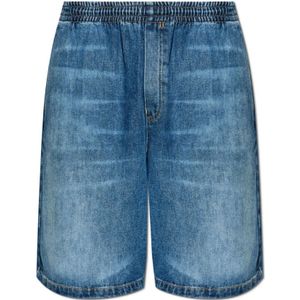 Versace, Heren, Korte broeken, Blauw, Maat: XL Denim,