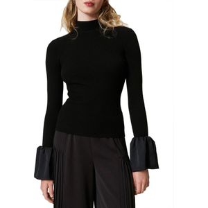 Twinset, Dames, Truien, Zwart, Maat: XS Satijn,