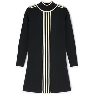 Motivi, Dames, Jurken, Zwart, Maat: XS Nylon,