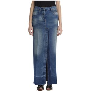 N21, Dames, Rokken, Zwart, Maat: 2XL Denim,