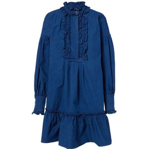 Valentino Garavani, Dames, Jurken, Blauw, Maat: XS Katoen,