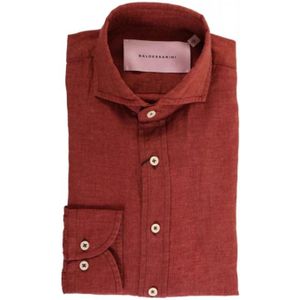 Baldessarini, Heren, Overhemden, Bruin, Maat: M Linnen,
