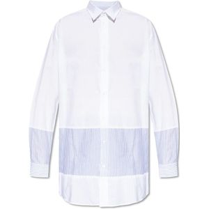 MM6 Maison Margiela, Heren, Overhemden, Wit, Maat: S Katoen,