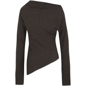 Cortana, Dames, Blouses & Shirts, Bruin, Maat: XS Wol,