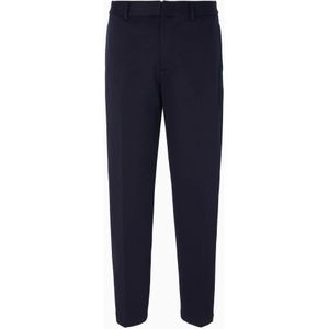 Emporio Armani, Heren, Broeken, Blauw, Maat: L Wol,