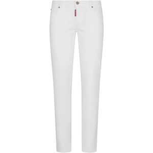 Dsquared2, Dames, Broeken, Wit, Maat: 2XS Katoen,
