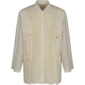 Maison Margiela, Dames, Blouses & Shirts, Beige, Maat: 2XL Wol,