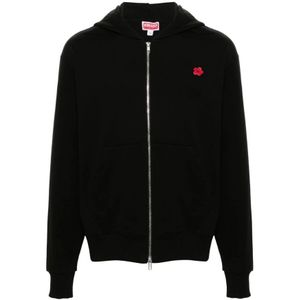 Kenzo, Heren, Sweatshirts & Hoodies, Zwart, Maat: L Katoen,