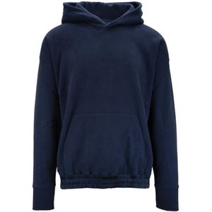 Saint Laurent, Heren, Sweatshirts & Hoodies, Blauw, Maat: L Katoen,