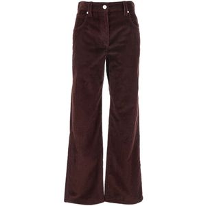 Brunello Cucinelli, Dames, Broeken, Rood, Maat: S Katoen,
