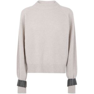 Brunello Cucinelli, Dames, Truien, Beige, Maat: M Kasjmier,