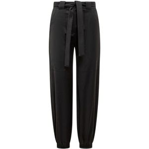 Pinko, Dames, Broeken, Zwart, Maat: 3XS Flanel,