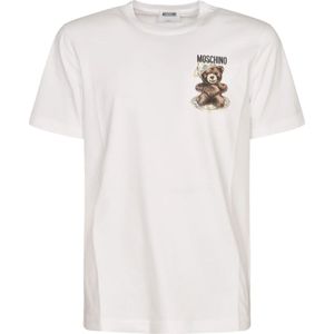 Moschino, Heren, Tops, Wit, Maat: M