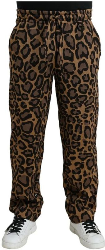 Dolce & Gabbana, Heren, Broeken, Bruin, Maat: S Katoen,