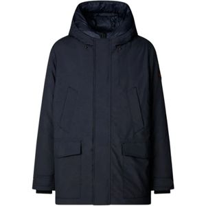 Save The Duck, Heren, Mantels, Blauw, Maat: S Katoen,