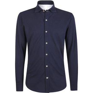 Eleventy, Heren, Overhemden, Blauw, Maat: S Katoen,