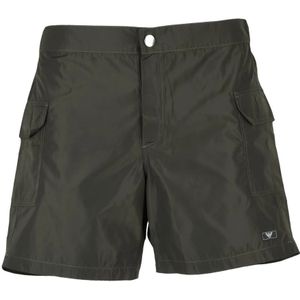 Emporio Armani, Heren, Korte broeken, Groen, Maat: S Poliester,