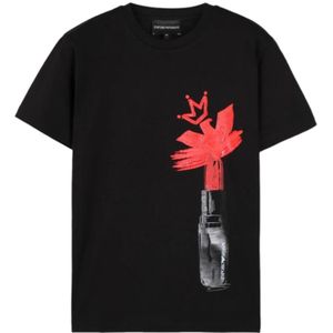 Emporio Armani, Dames, Tops, Zwart, Maat: XS