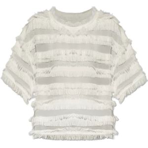 Munthe, Dames, Blouses & Shirts, Beige, Maat: L Chiffon,