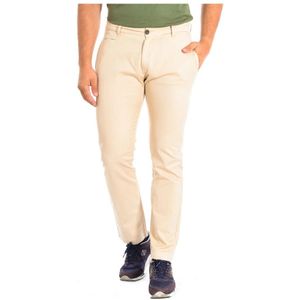 La Martina - Witte Lange Broek met Rechte Pijpen - Heren - Katoen