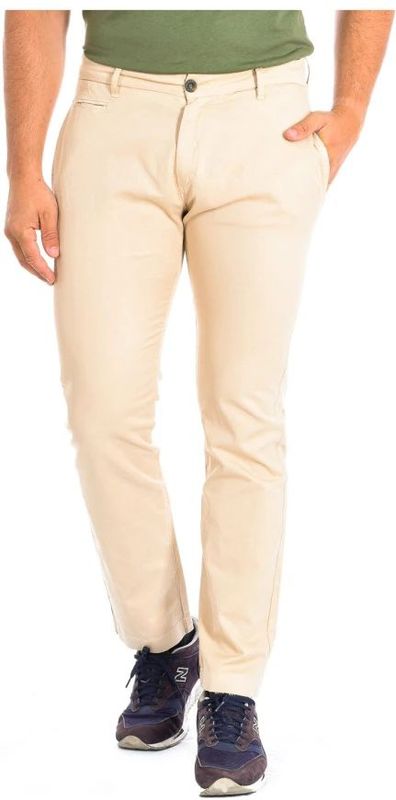 La Martina - Witte Lange Broek met Rechte Pijpen - Heren - Katoen