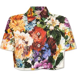 Dolce & Gabbana, Dames, Blouses & Shirts, Veelkleurig, Maat: 3XS Katoen,