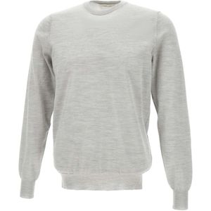 Filippo De Laurentiis, Heren, Truien, Grijs, Maat: M Wol,