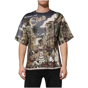 Dolce & Gabbana, Heren, Tops, Veelkleurig, Maat: S Linnen,