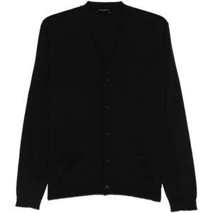 Roberto Collina, Heren, Truien, Zwart, Maat: M Wol,