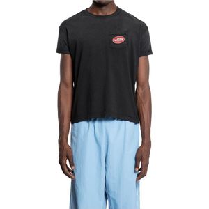 Willy Chavarria, Heren, Tops, Zwart, Maat: M Katoen,