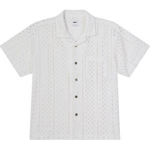 Obey, Heren, Overhemden, Wit, Maat: M Katoen,