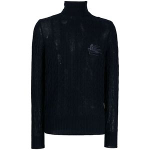Etro, Heren, Truien, Blauw, Maat: L Kasjmier,