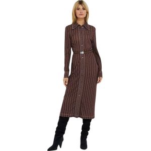 Tory Burch, Dames, Jurken, Bruin, Maat: S Viscose,