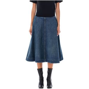 Khaite, Dames, Rokken, Blauw, Maat: W26 Katoen,