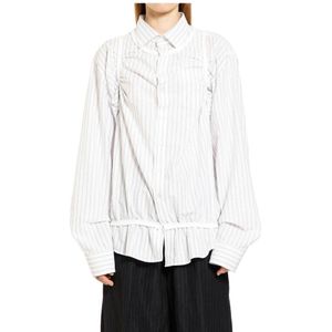 Maison Margiela, Dames, Blouses & Shirts, Wit, Maat: S Katoen,