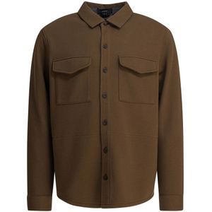 Vince, Heren, Jassen, Bruin, Maat: M Katoen,