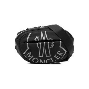 Moncler Zwarte Logo-Print Heuptas , Black , unisex , Maat: ONE Size