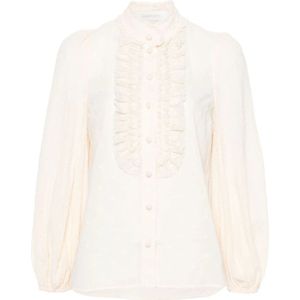 Zimmermann, Dames, Blouses & Shirts, Beige, Maat: L Katoen,