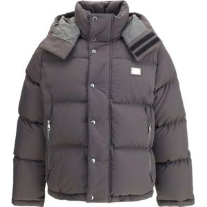 Dolce & Gabbana, Heren, Jassen, Grijs, Maat: S Leer,